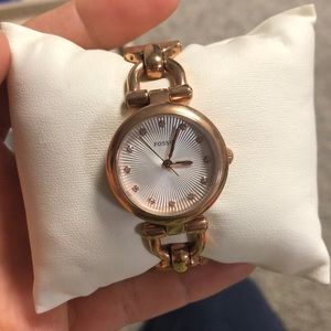 Rose Gold Fossil Watch